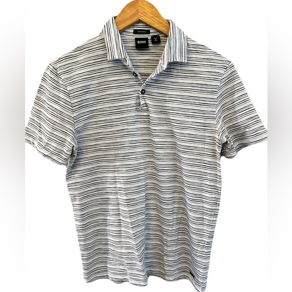 Hugo Boss Striped Polo Shirt Small - Picture 1 of 2